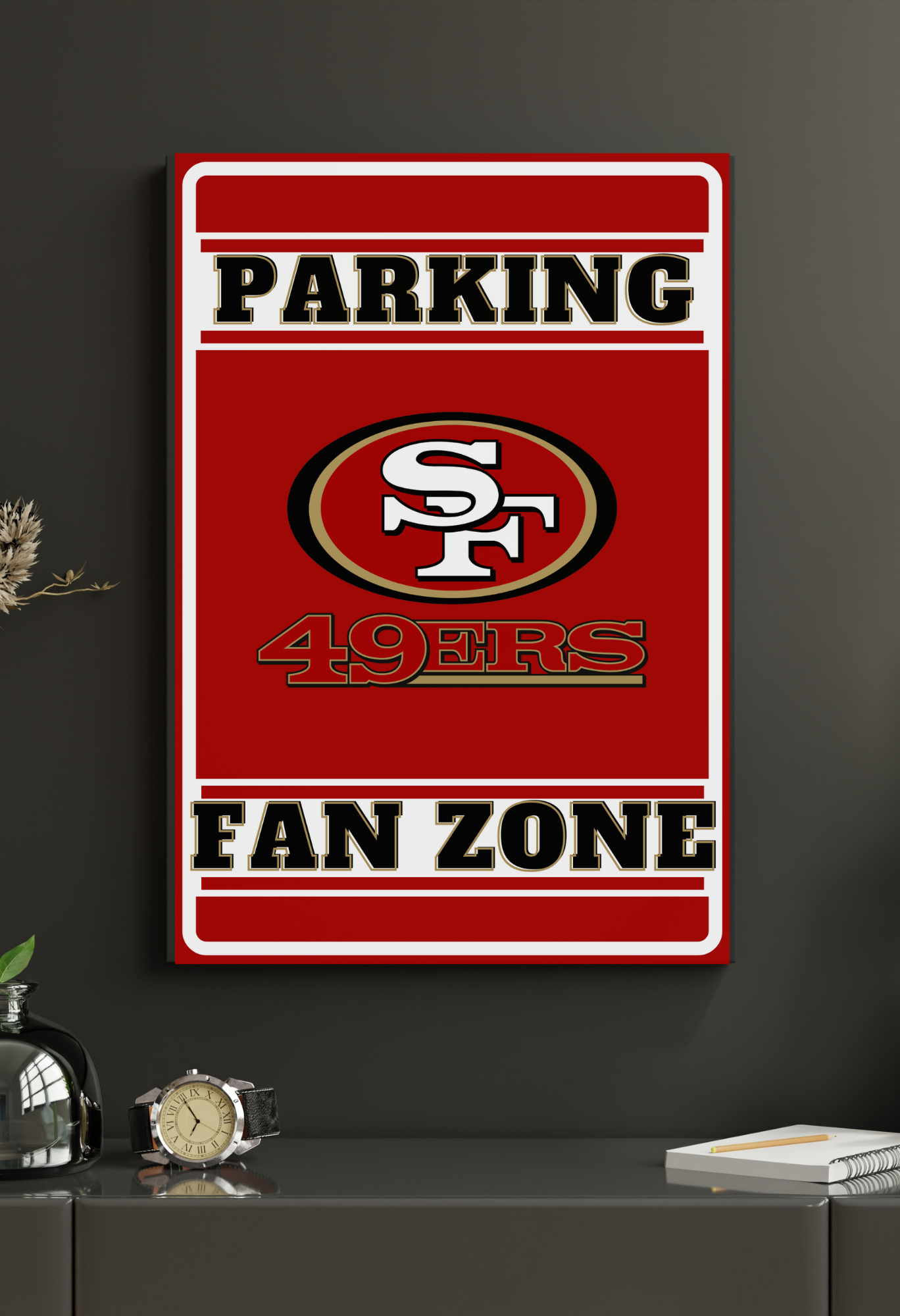 Exclusive 49ers Fan Zone Parking Plate Sign