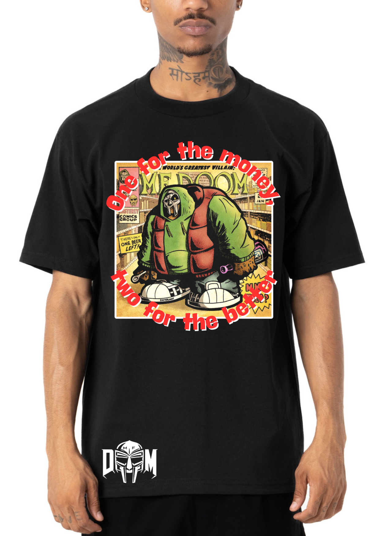 One For the Money MF DOOM BLACK graphic tee
