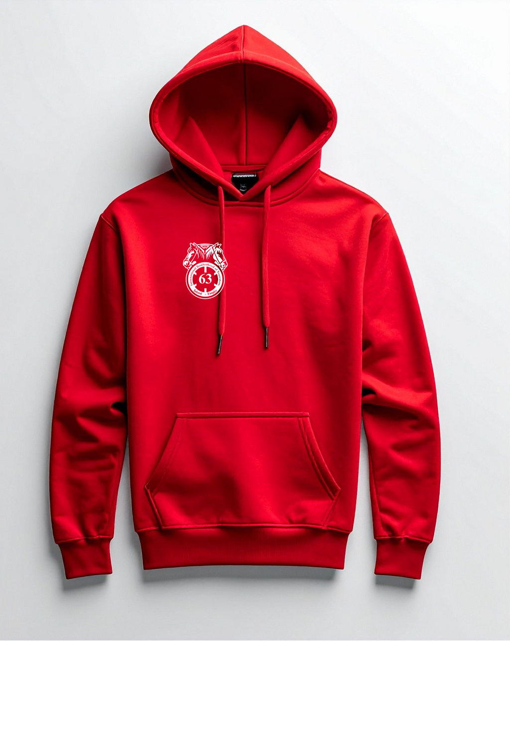 Red Teamster Union Strong Sweater with Metallic Style Graphic