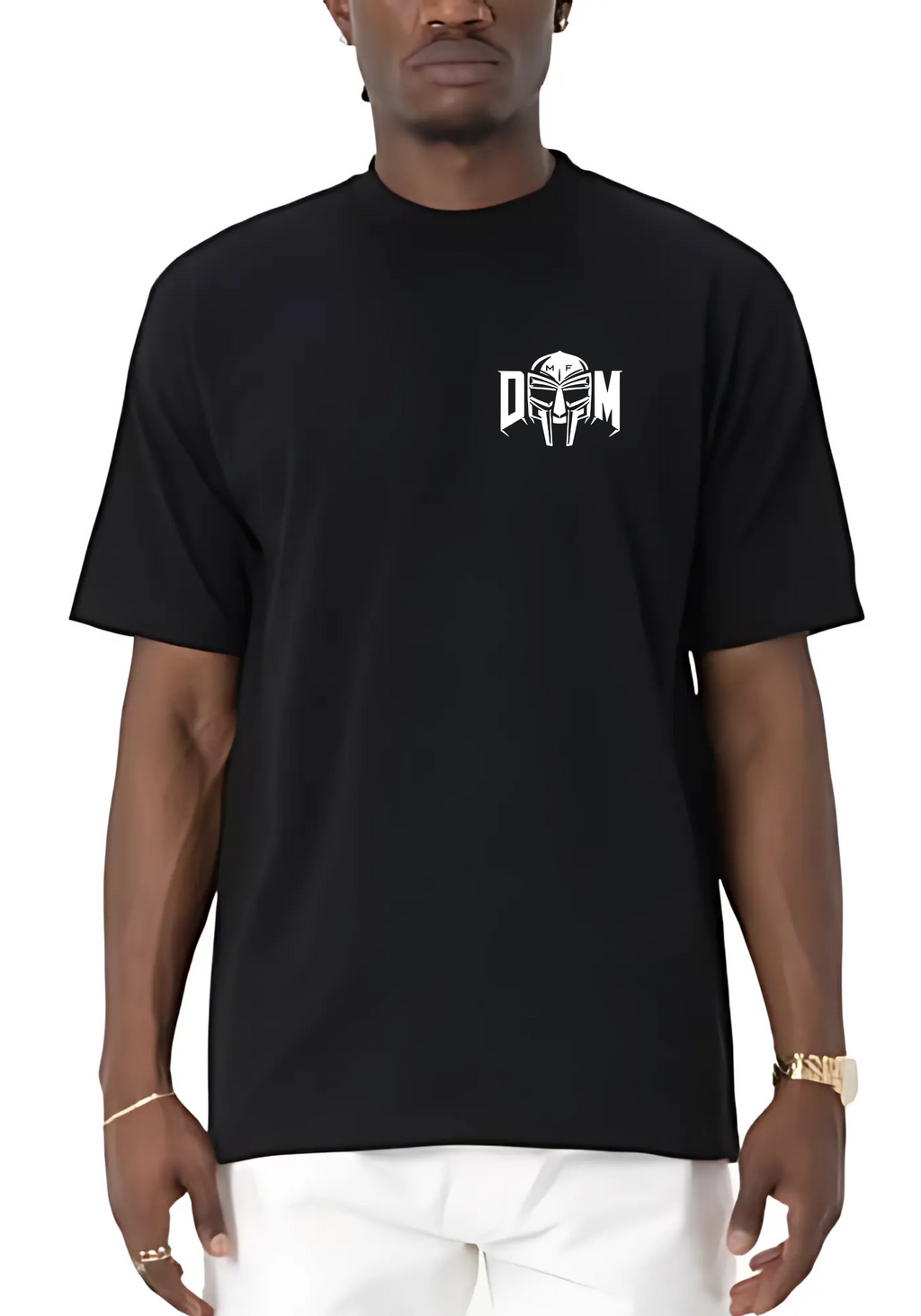 MF DOOM  All Caps Black Graphic tee