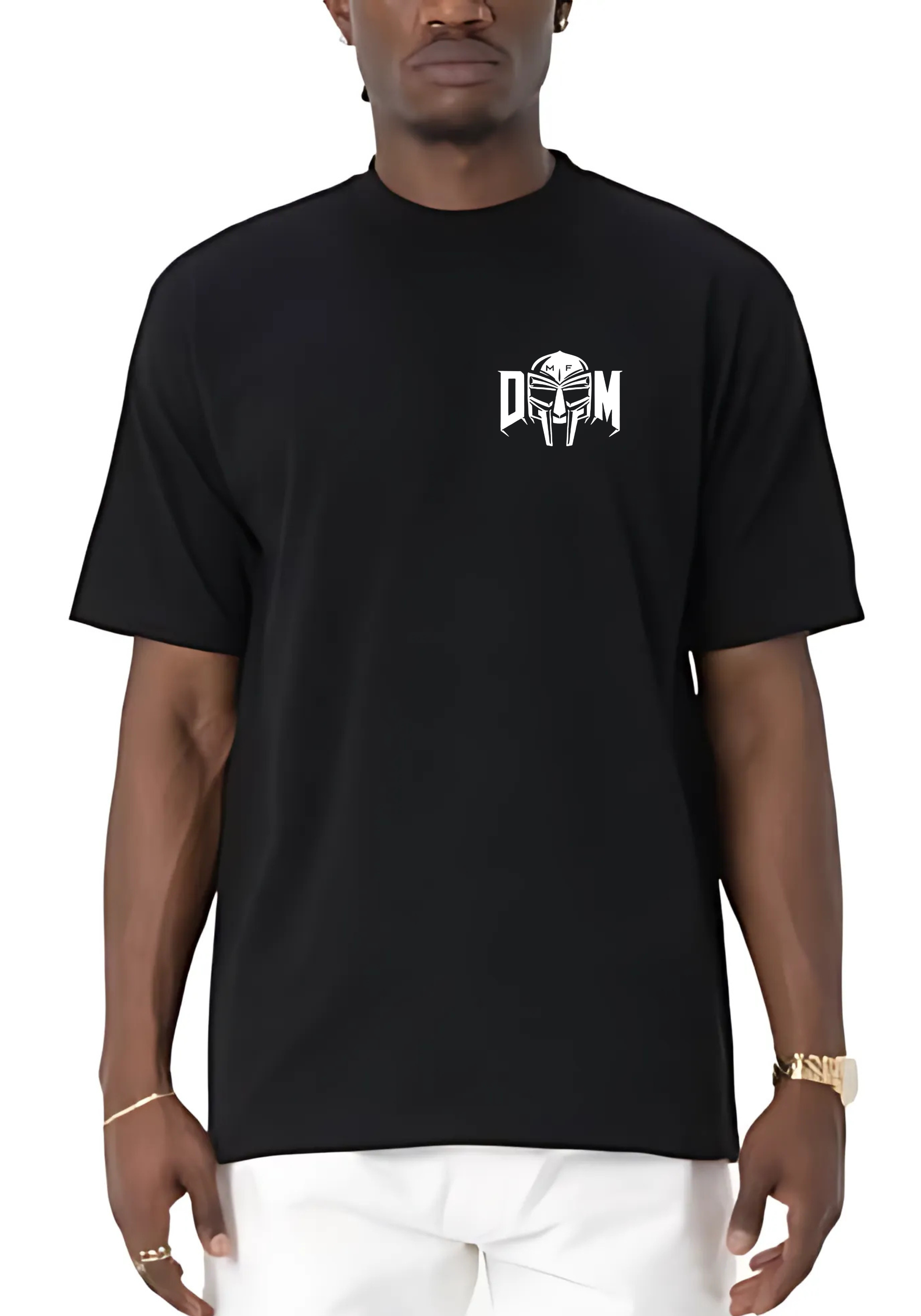 MF DOOM  All Caps Black Graphic tee