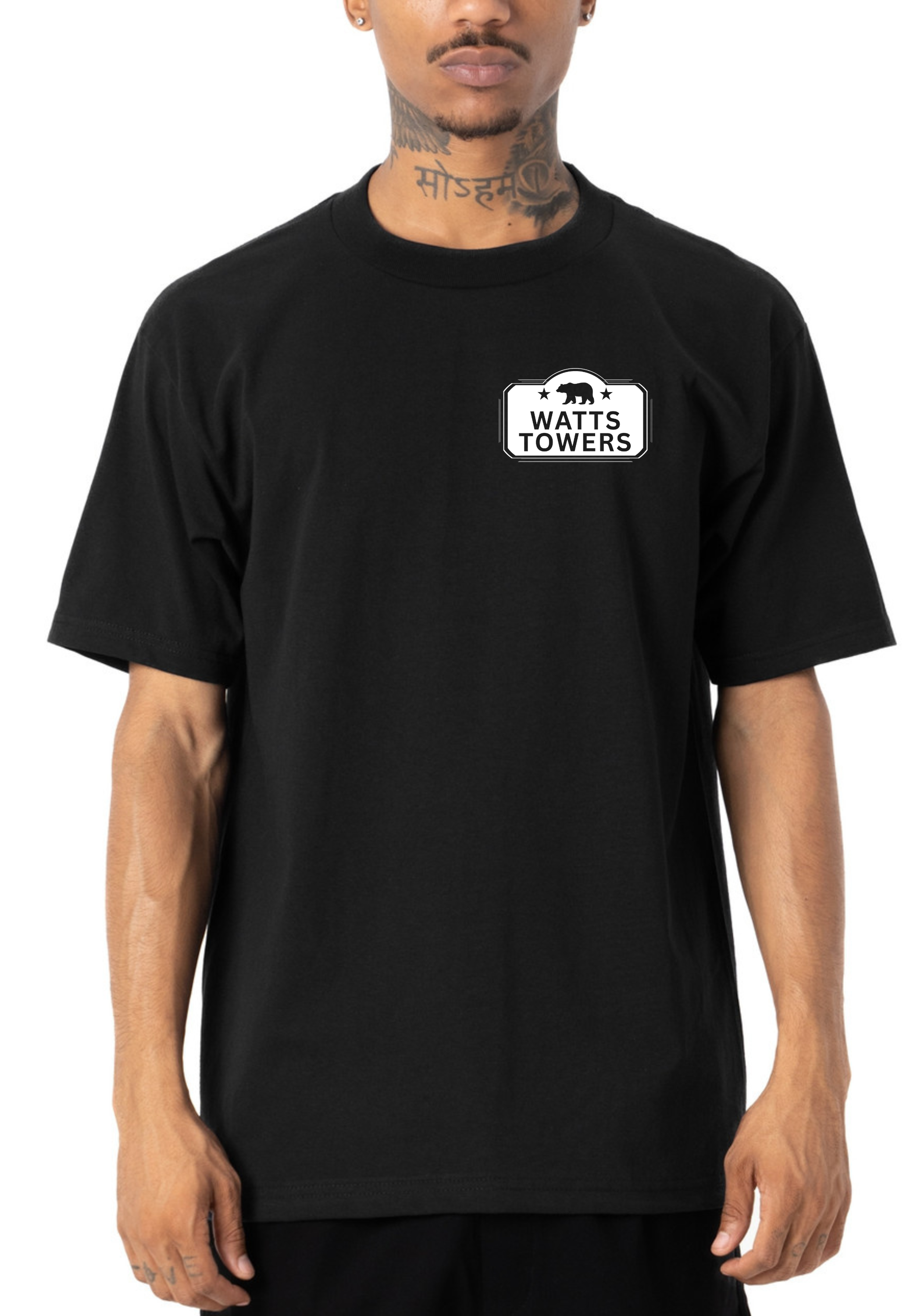 Watts Towers Rep Black Tee